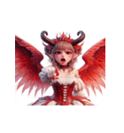 赤い悪魔の表情リアクション（個別スタンプ：4）