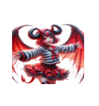 赤い悪魔の表情リアクション（個別スタンプ：7）