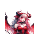 赤い悪魔の表情リアクション（個別スタンプ：11）