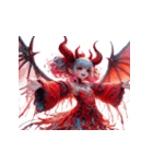 赤い悪魔の表情リアクション（個別スタンプ：18）