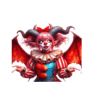 赤い悪魔の表情リアクション（個別スタンプ：21）