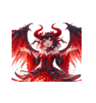 赤い悪魔の表情リアクション（個別スタンプ：25）