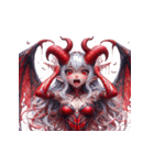 赤い悪魔の表情リアクション（個別スタンプ：27）