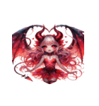 赤い悪魔の表情リアクション（個別スタンプ：28）
