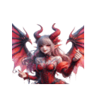 赤い悪魔の表情リアクション（個別スタンプ：29）