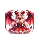 赤い悪魔の表情リアクション（個別スタンプ：30）