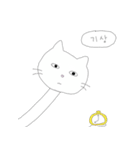 ひょっこり首長にゃんこ（個別スタンプ：1）