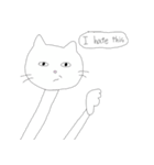 ひょっこり首長にゃんこ（個別スタンプ：3）