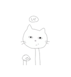ひょっこり首長にゃんこ（個別スタンプ：14）