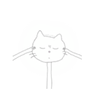 ひょっこり首長にゃんこ（個別スタンプ：24）