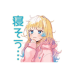 眠そうなパーカーの女の子♡（個別スタンプ：6）