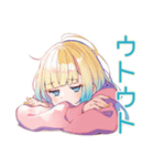 眠そうなパーカーの女の子♡（個別スタンプ：12）