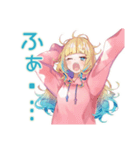 眠そうなパーカーの女の子♡（個別スタンプ：19）