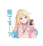 眠そうなパーカーの女の子♡（個別スタンプ：21）