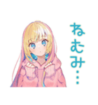眠そうなパーカーの女の子♡（個別スタンプ：25）