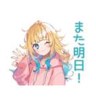 眠そうなパーカーの女の子♡（個別スタンプ：26）