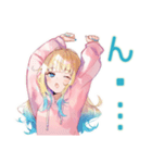 眠そうなパーカーの女の子♡（個別スタンプ：30）