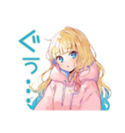 眠そうなパーカーの女の子♡（個別スタンプ：36）