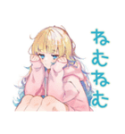 眠そうなパーカーの女の子♡（個別スタンプ：40）