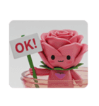 薔薇ばらカプセルトイ(四角型)（個別スタンプ：3）