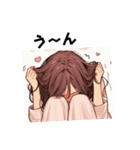 ゆるっと脱力系猫耳の女の子（個別スタンプ：14）