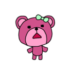 [アレンジ用]ユルいピンクのくまちゃん（個別スタンプ：6）