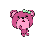 [アレンジ用]ユルいピンクのくまちゃん（個別スタンプ：7）