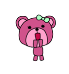 [アレンジ用]ユルいピンクのくまちゃん（個別スタンプ：8）