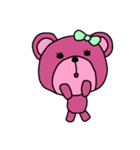 [アレンジ用]ユルいピンクのくまちゃん（個別スタンプ：9）