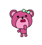 [アレンジ用]ユルいピンクのくまちゃん（個別スタンプ：12）