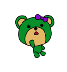 [アレンジ用]ユルいみどりくまちゃん（個別スタンプ：3）