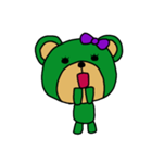 [アレンジ用]ユルいみどりくまちゃん（個別スタンプ：4）