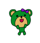 [アレンジ用]ユルいみどりくまちゃん（個別スタンプ：6）