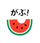 スイカスタンプ 日本語（個別スタンプ：8）