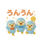 ふわふわペンギンの毎日スタンプ★3匹★（個別スタンプ：1）
