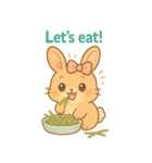 うさぎのメロディ♪ のんびりスタンプ ENG（個別スタンプ：2）