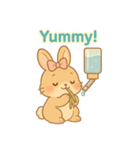 うさぎのメロディ♪ のんびりスタンプ ENG（個別スタンプ：3）