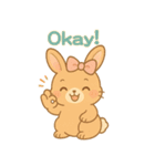 うさぎのメロディ♪ のんびりスタンプ ENG（個別スタンプ：4）