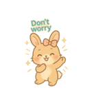 うさぎのメロディ♪ のんびりスタンプ ENG（個別スタンプ：12）