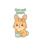うさぎのメロディ♪ のんびりスタンプ ENG（個別スタンプ：14）