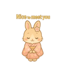 うさぎのメロディ♪ のんびりスタンプ ENG（個別スタンプ：22）