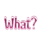 ピンクのバブルバルーンの英語単語（個別スタンプ：28）