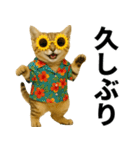素直なネコのスナネコ！スナちゃんの夏休み（個別スタンプ：13）