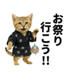 素直なネコのスナネコ！スナちゃんの夏休み（個別スタンプ：15）