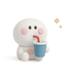 夏に便利◎3Dちびっこにこりん #2（個別スタンプ：38）