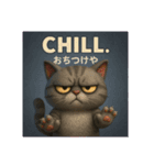 目つきの悪い猫2(英語)（個別スタンプ：15）