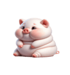 ピンクぶた太りすぎてダイエット（個別スタンプ：6）
