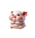 ピンクぶた太りすぎてダイエット（個別スタンプ：7）