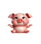 ピンクぶた太りすぎてダイエット（個別スタンプ：8）