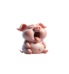 ピンクぶた太りすぎてダイエット（個別スタンプ：10）